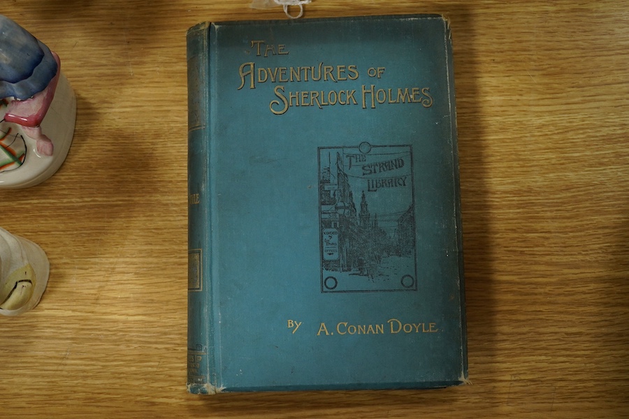 Doyle, Sir Arthur Conan - The Adventures of Sherlock Holmes, 2nd edition, 8vo, blue pictorial cloth, George Newnes, Limited, London, 1893. Condition - binding tatty